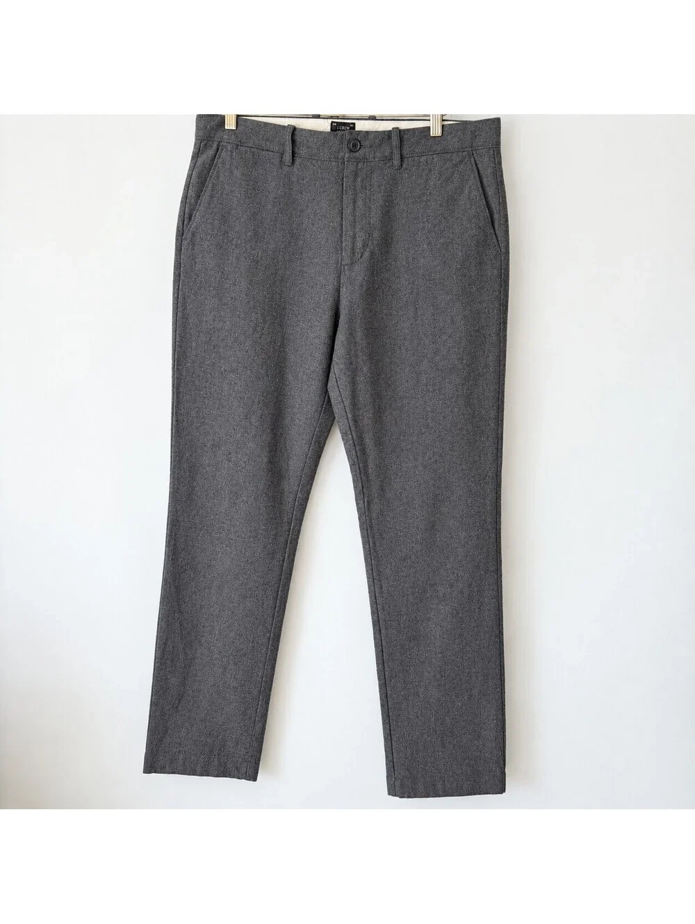 Rare J.Crew 770 Straight Brushed Twill Pants Salt & Pepper Gray Slacks 34x32